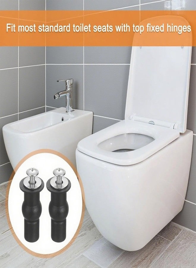 MittiJoy 6 قطع من مفصلات غطاء مقعد المرحاض، براغي مطاطية قابلة للتمدد للتثبيت، مقاس عالمي يناسب معظم أغطية مقاعد المراحيض القياسية، سهولة التركيب بفضل فتحات التثبيت، مفصلات غطاء مقعد المرحاض مع فتحات تثبيت مخفية - Image 4